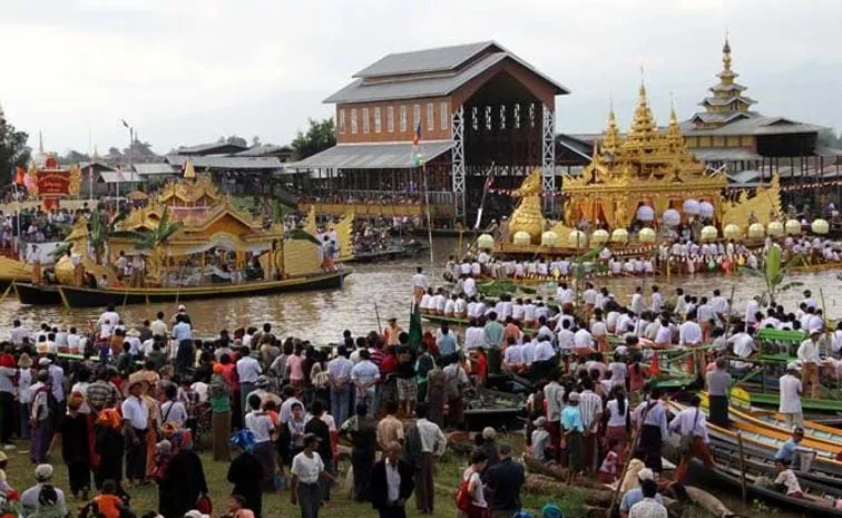 Phaung Daw Oo Pagoda Festival At Myanmar