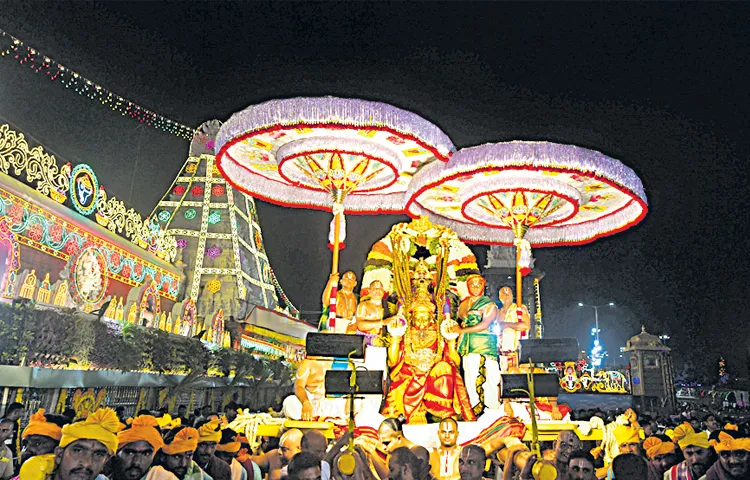 Garuda Vahana Seva for lord Venkateswara Swamy