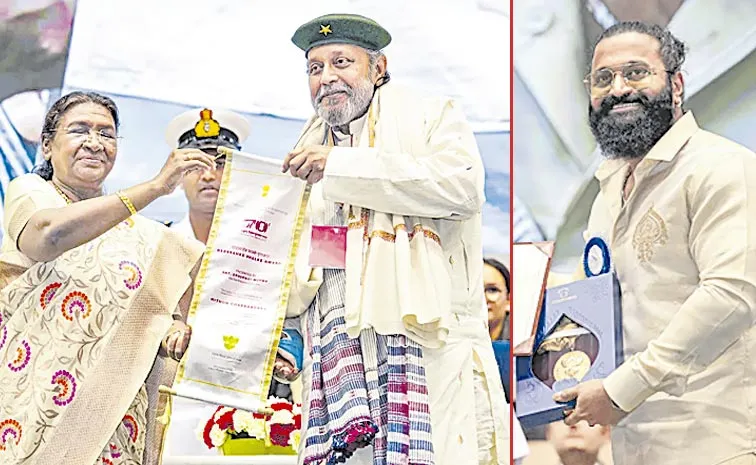 70th National Film Awards: Mithun Chakraborty and Rishab Shetty and Nithya Menen honoured by President Droupadi Murmu