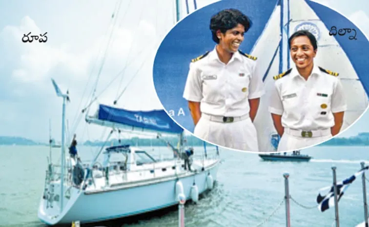 2 women naval officers set sail