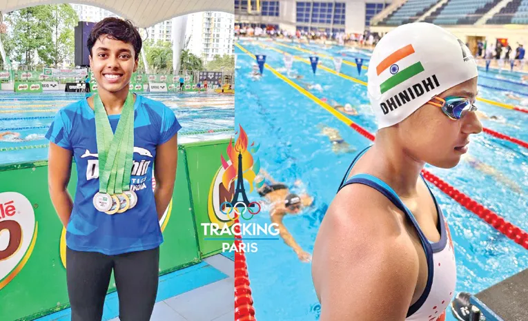 Dhinidhi Desinghu represents India as the youngest swimmer at the Paris 2024 Olympics