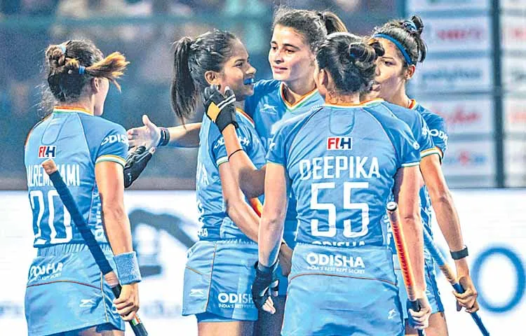 Indian team beat South Korea in the Asian Womens Champions Trophy hockey tournament