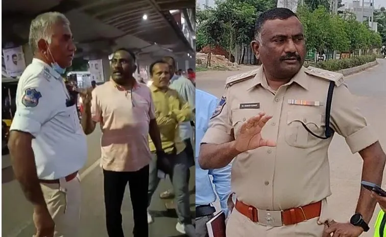 Siddipet ACP Caught In Drunk And Drive Test At Madura Nagar