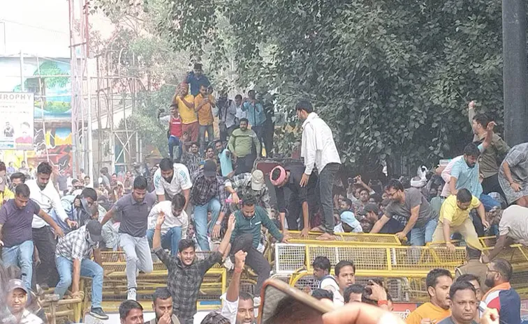 Prayagraj Students Protest Job Exams Schedule