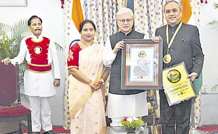 Justice Amarnath Goud Holds Wonder Book of International Records