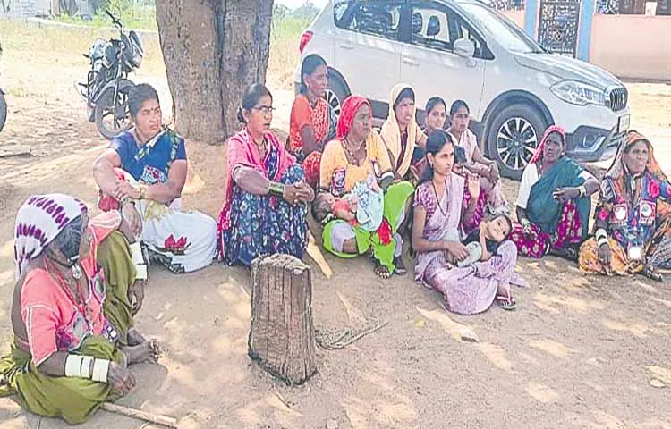 Agitation of the victims of Pharma Village in Vikarabad District