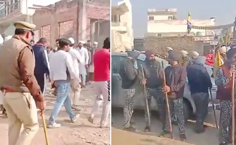 Clash Between Congress and AAP Workers at Polling Booth of dera Pathana