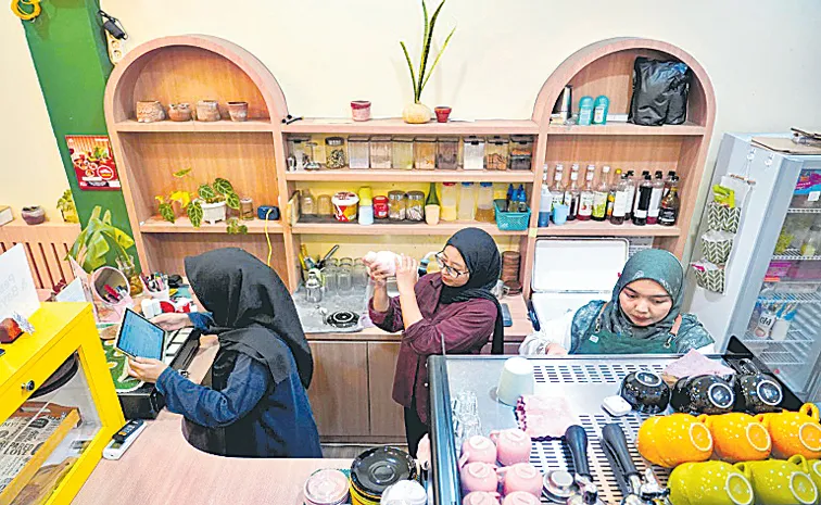 Woman-owned cafe in Indonesia