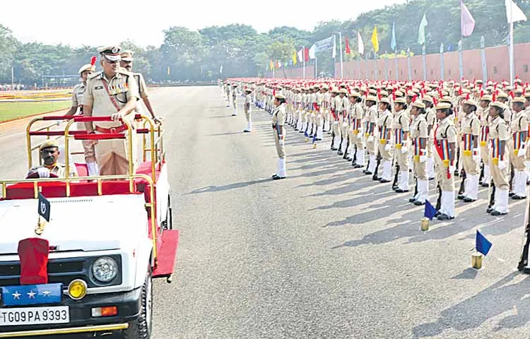 DGP Jitender at the passing out parade of constables