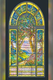 Stained-glass Tiffany window sells for records to 105 cr10