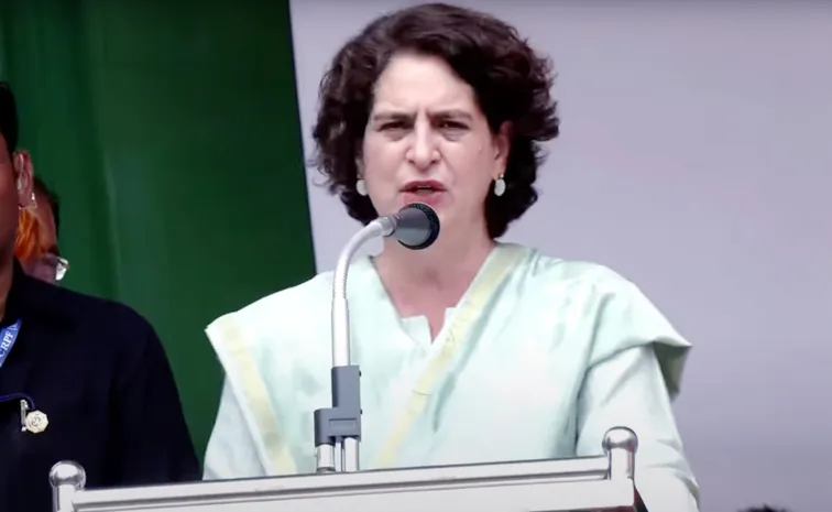 Priyanka Gandhi Vadra Addressed Election Rally At Wayanad