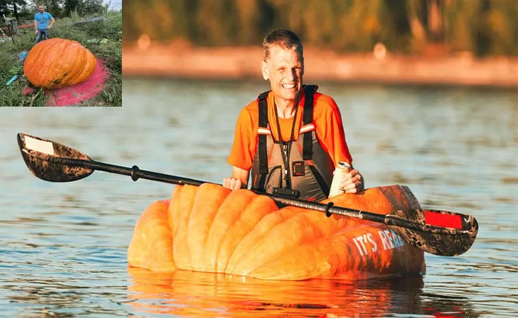 US Man Building Boat From Giant Pumpkin Setting A New Guinness World Record