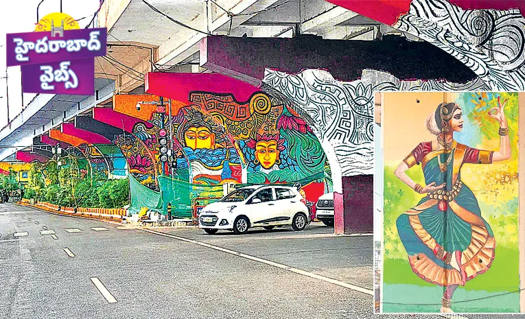 Hyderabad flyovers get colourful makeover