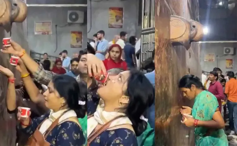 Devotees at Banke Bihari Temple drink AC water, believing it to be Charan Amrit