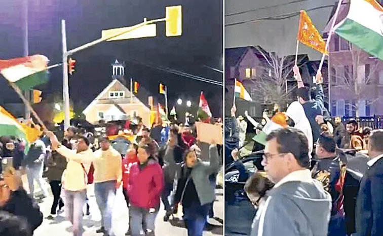 attack on hindu temple thousands take out solidarity rally in canada