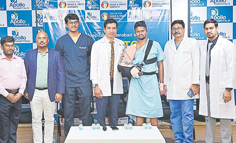 Apollo Hospital doctors Attach Cut Off hand with surgery