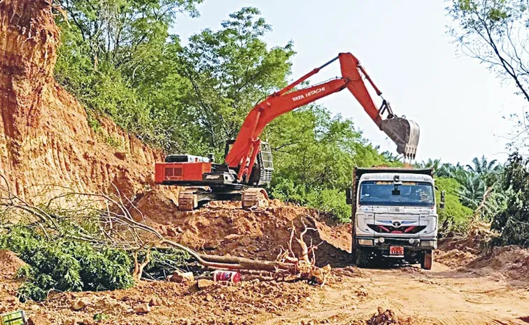 Polavaram canal: Illegal Soil Mining in Andhra pradesh