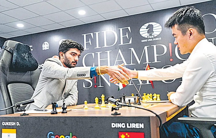 The fifth game of the World Chess Championship ended in a draw