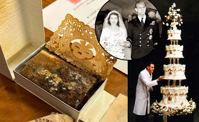 77-Year-Old Queen Elizabeth's Wedding Cake Slice Auctioned