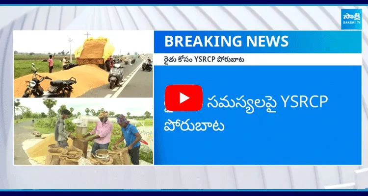 YSRCP Protest For Farmers Against Chandrababu Government