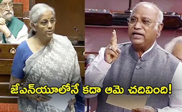 Constitution Debate in RS: Kharge Slams Nirmala Sitharaman for Nehru attack