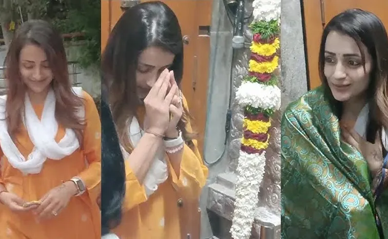 Trisha Visit Marudhamalai Temple After Pooja