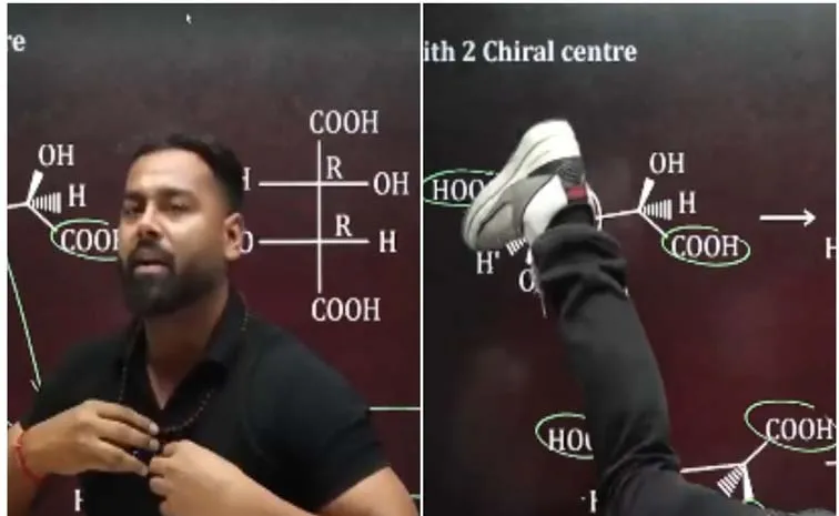 Physics Wallah Teacher Used His Body To Explain A Chemistry Concept