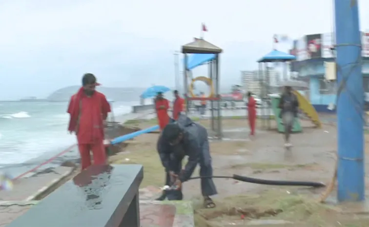 Retaining Wall Collapsed At Visaka RK beach