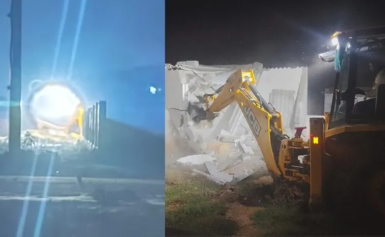 AP Revenue Officials Demolish Houses At Renigunta
