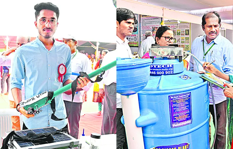 Various stalls set up as part of the Agricultural University Diamond Festival