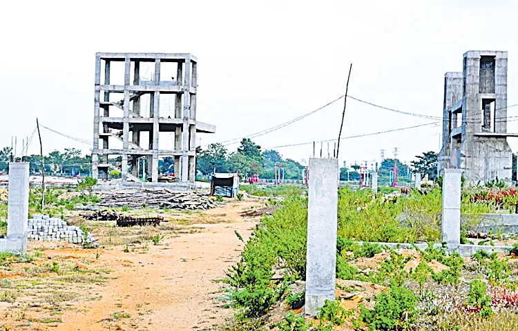 Shilparamam work stopped midway