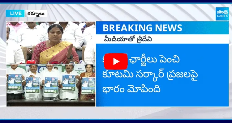 Kurnool YSRCP Leaders Fire On Electricity Charge Hike 