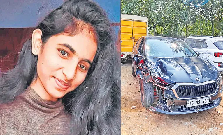 b.tech student died in road accident in hyderabad