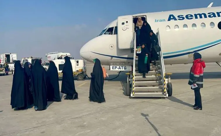 Iran First All Women Flight Crew Lands in Mashhad