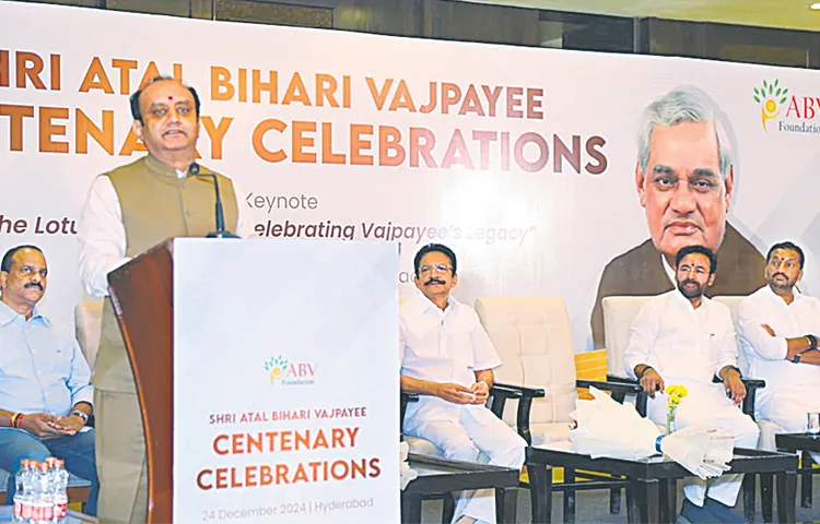 BJP MP Sudhanshu Trivedi at Vajpayee memorial speech