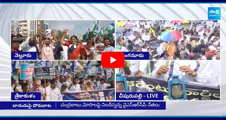 YSRCP Porubata Against Electricity Charges Hike