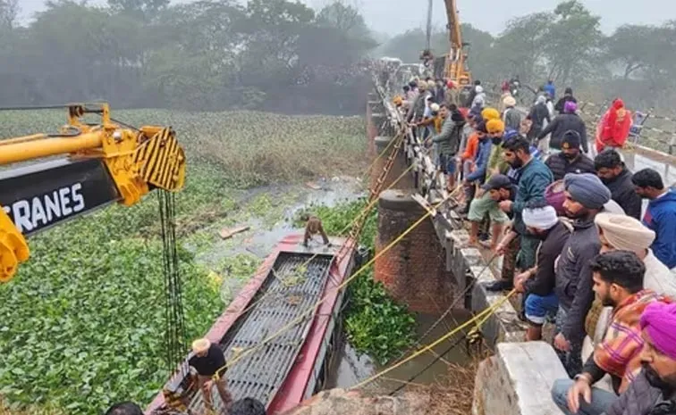 Punjab: Bus Falls Into Drain In Bathinda