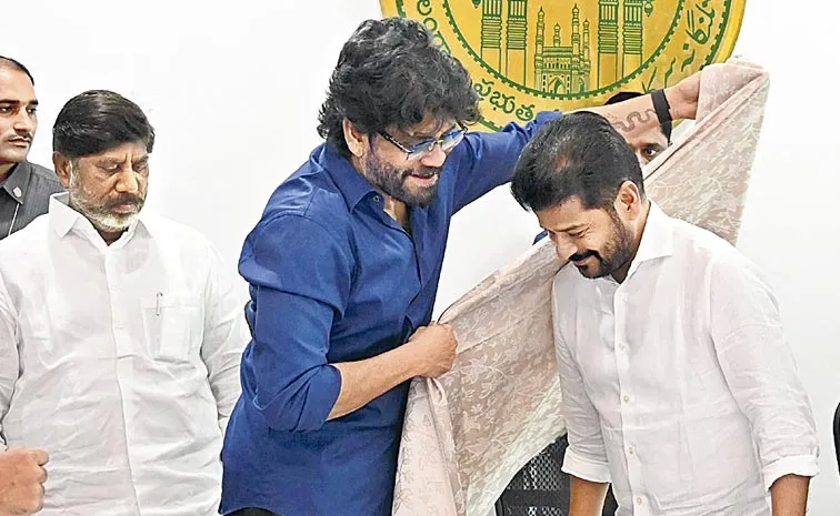 Telangana CM Revanth Reddy meets Telugu actors in Hyderabad