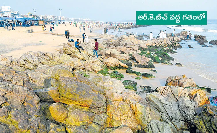 Visakhapatnam RK beach present and past photos