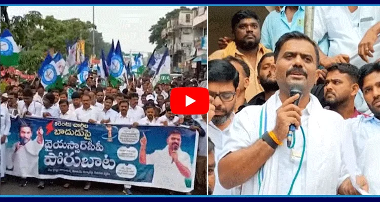 Dharmavaram YSRCP Leaders Protest Against AP Govt Over Electricity Charges Hike