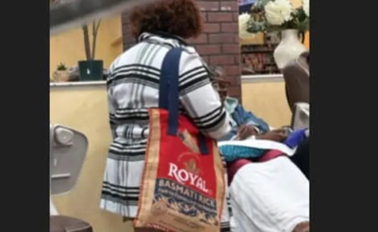 US Woman Spotted Carrying Basmati Rice Bag In A Salon Goes Viral