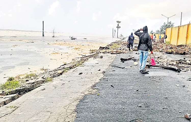 The coastline is undergoing severe erosion