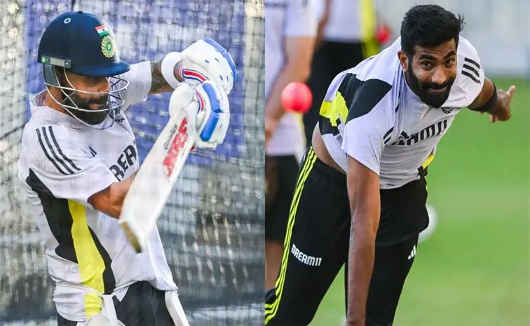 VIRAT KOHLI VS JASPRIT BUMRAH WITH PINK BALL IN PRACTICE SESSION