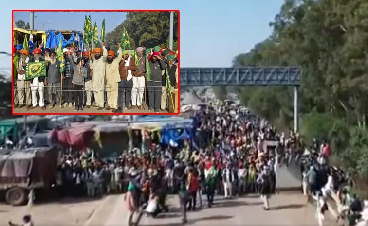 Farmers Delhi March Over MSP Demand Protest Live Updates