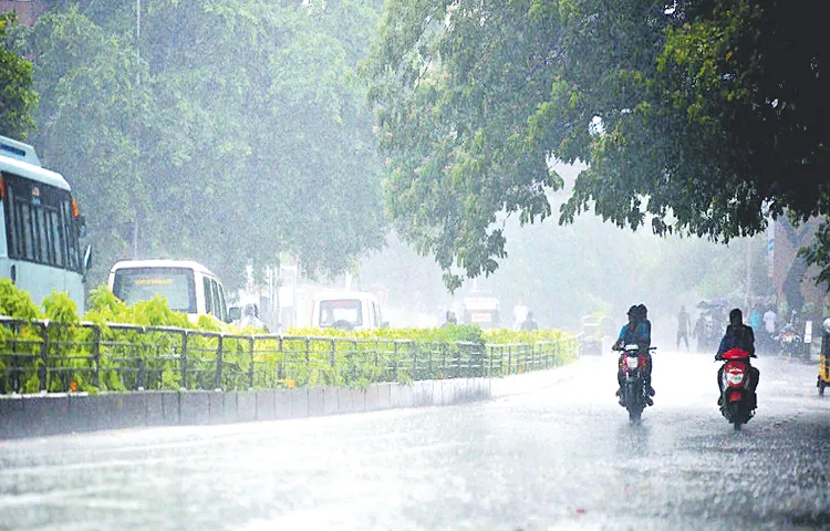 Low pressure brings light rains in many areas