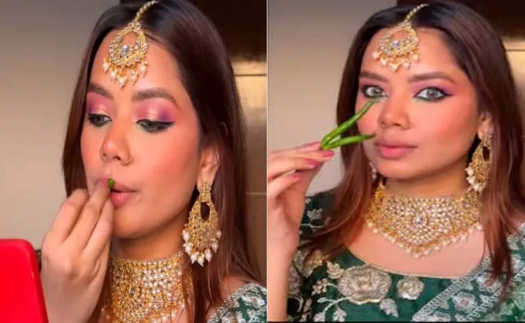 Delhi Beauty Influencer Using Green Chilli As Lip Plumper Goes Viral