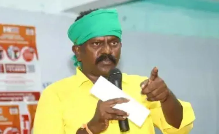 TDP Supporters Twists To MLA Kolikapudi Srinivas