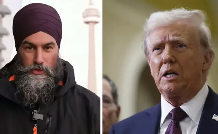 Jagmeet Singh Warning Donald Trump Canada Tariffs us 51st State Threat Ready to Fight