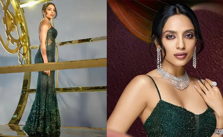 Sobhita Dhulipala Shimmers And Sparkles In A Sheer Dark-Green Gown