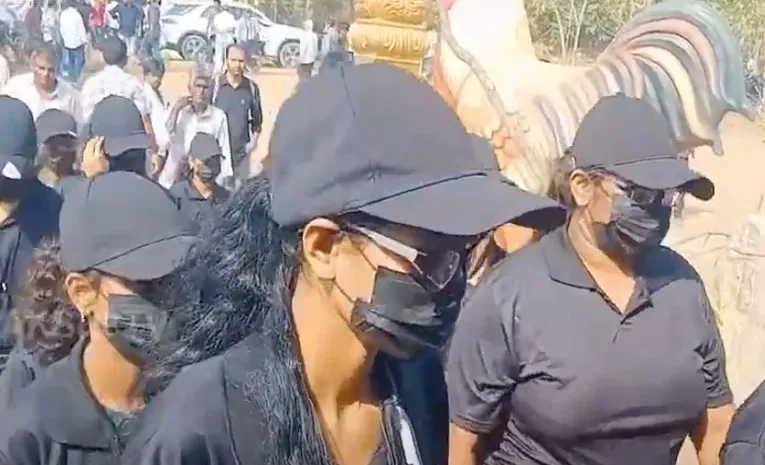 Lady Bouncers At The Cockfighting Arena In Tadepalligudem